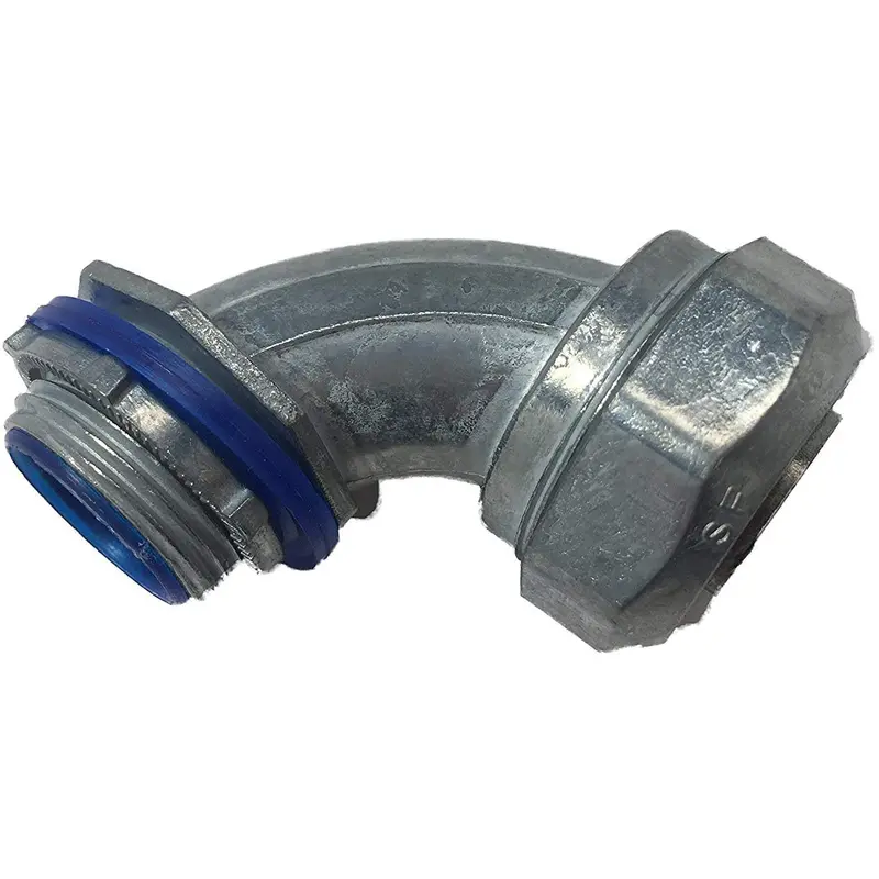 Zinc 90° Liquid-Tight Conduit Connectors For Flexible Applications 1